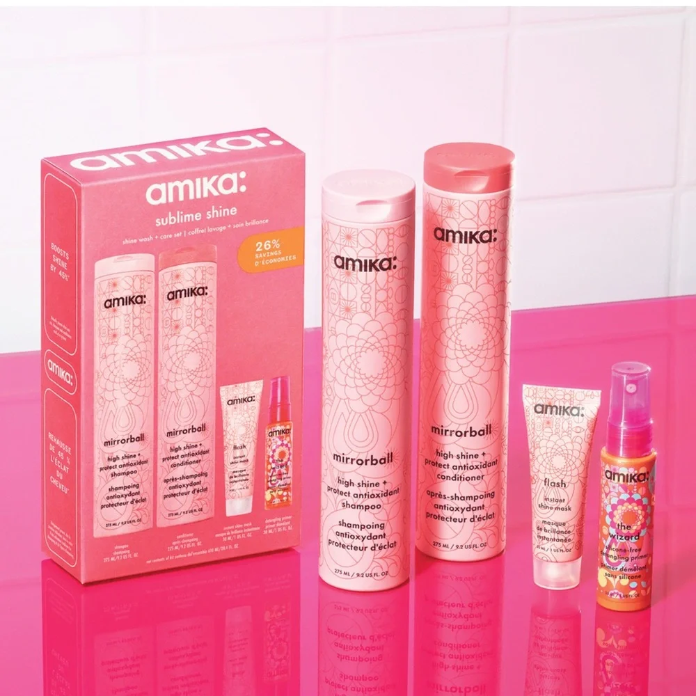 NIB Amika Sublime Shine Wash + Care Set